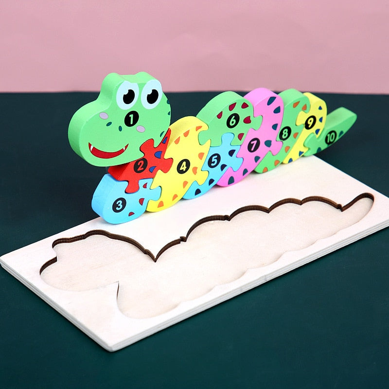 PUZZLE EN BOIS 3D POUR BEBE et tout-petits-TinyPuzzle™ Jeux enfants® Serpent Pour mes enfants